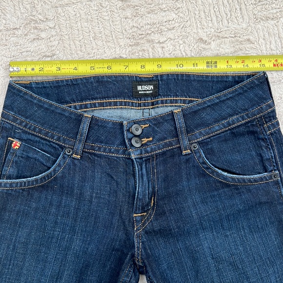 Hudson Jeans, size 28 bootcut, back flap pockets, dark wash EUC - Picture 13 of 16